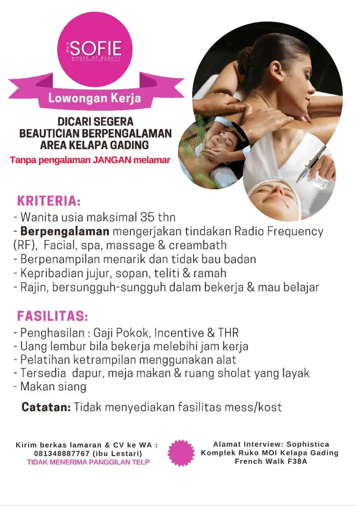 Beautician & Therapist