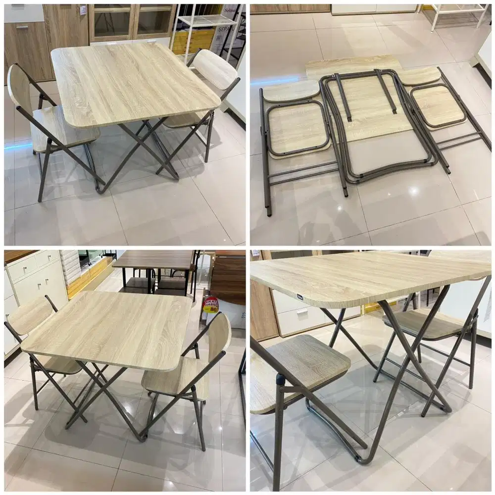SET MEJA MAKAN LIPAT MURAH
