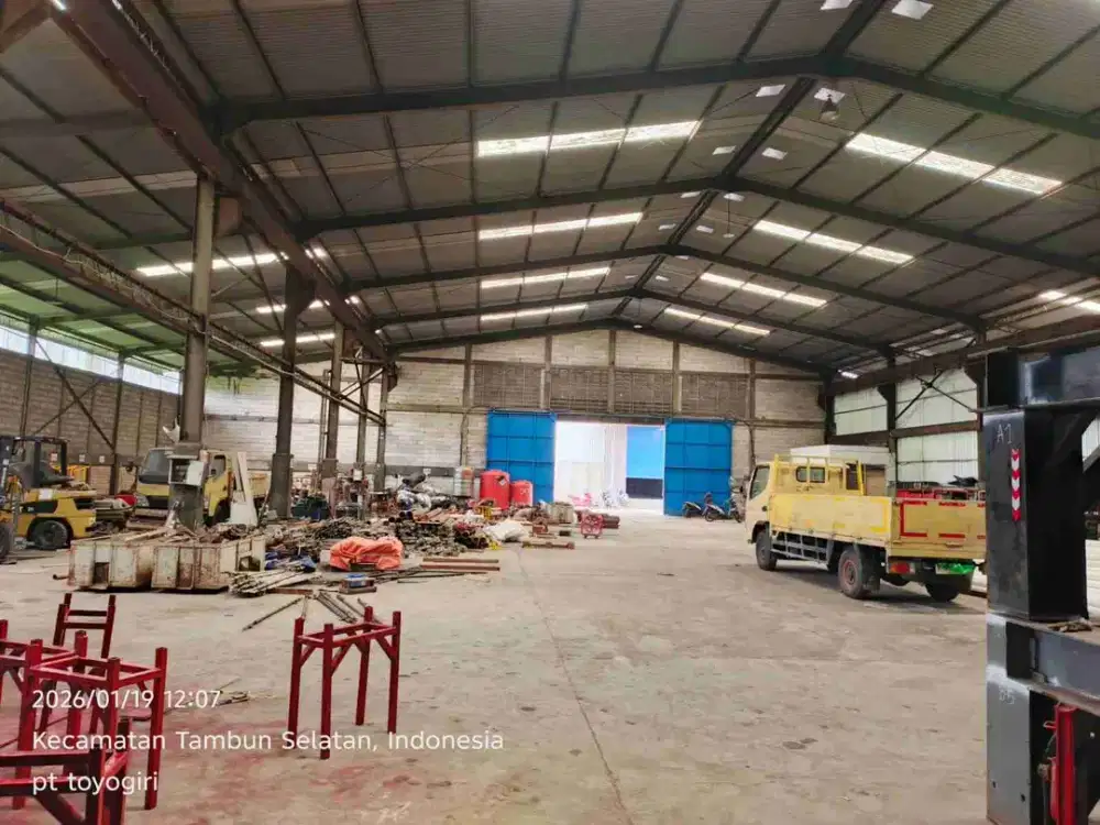 Disewakan,  Gudang dan Lahan dalam kawasan Mandiri di JatiMulya. Bekasi. Jawa Barat. 