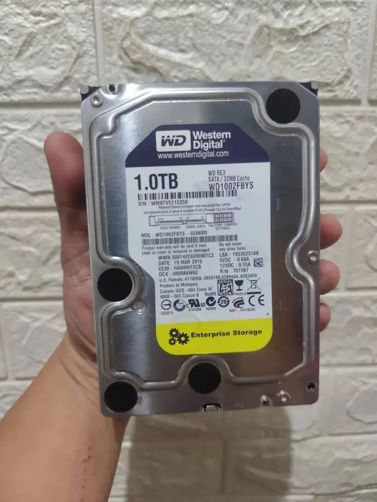 HDD 1TB WD Enterprise Storage Sentinel 100/100 (HDD Kelas Server)