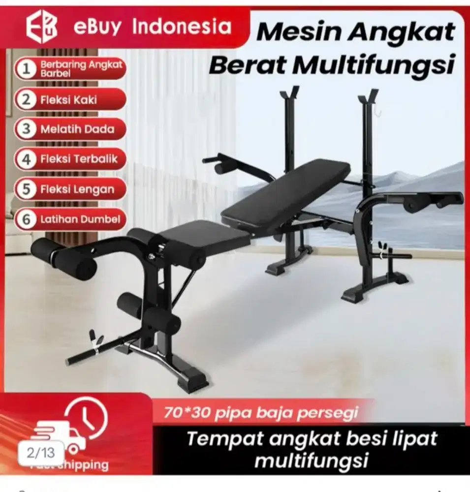 Jual Kursi Gym + Dumbbell 50KG Gratis Mat
