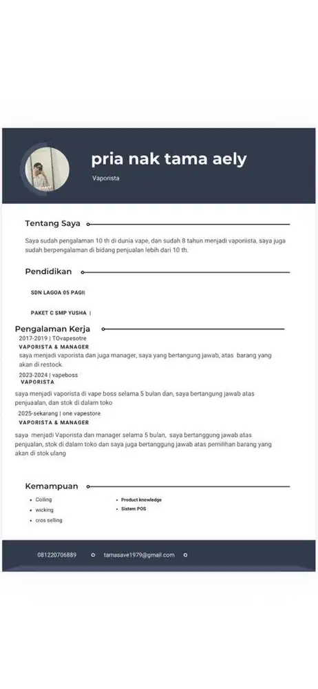 Mencari pekerjaan, sales,kasir atau menjadi staff outlet