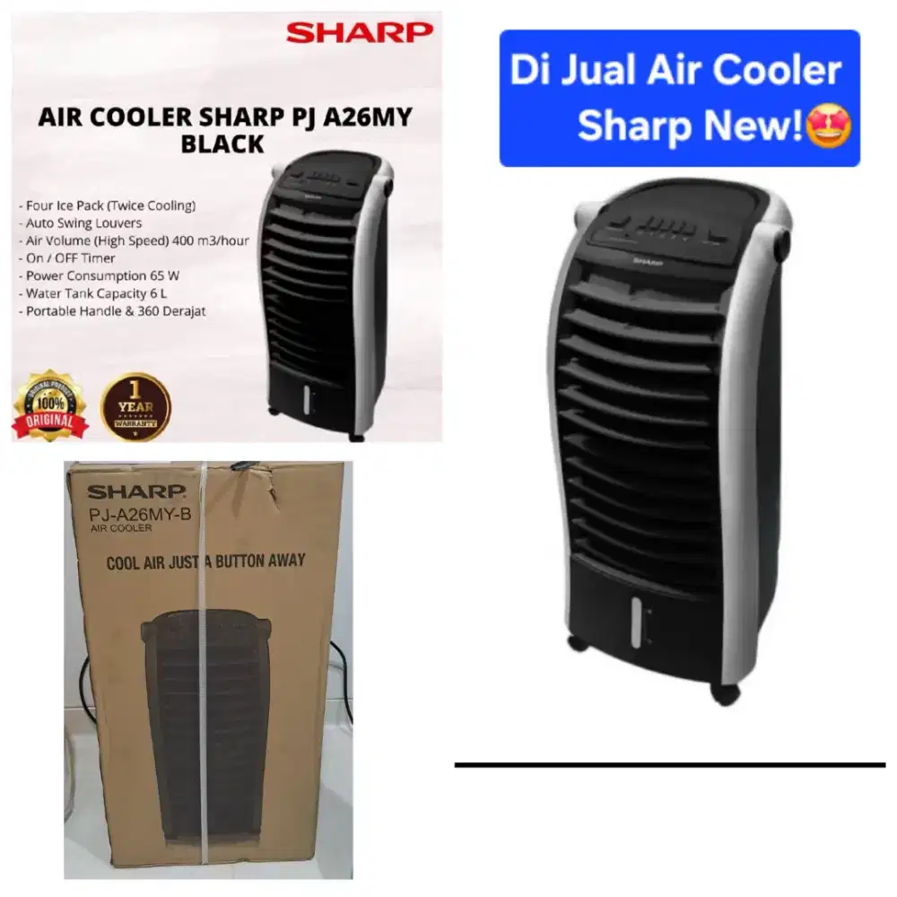 Cool Air Sharp PJ-A26MY-B Pendingin Ruangan Baru 100%