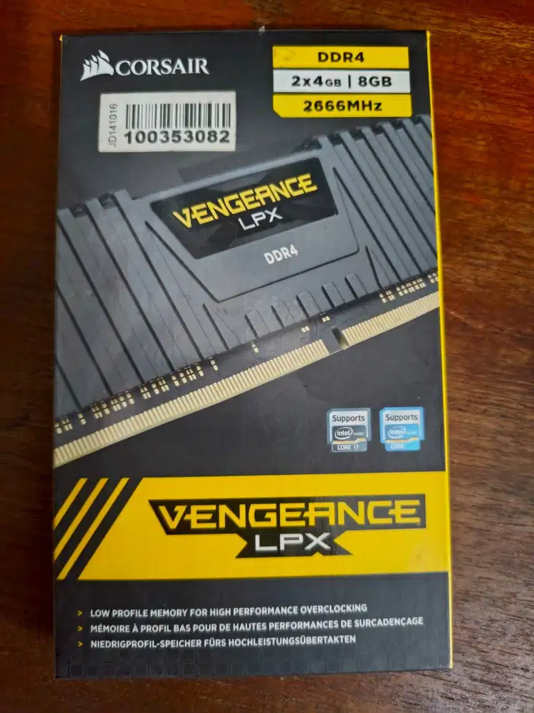 RAM DDR4 2x4gb 8gb 2666Mhz Corsair Vengeance LPX