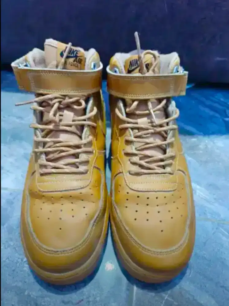 Sepatu Nike Air Force 1 mid 07 brown sz 42,5
