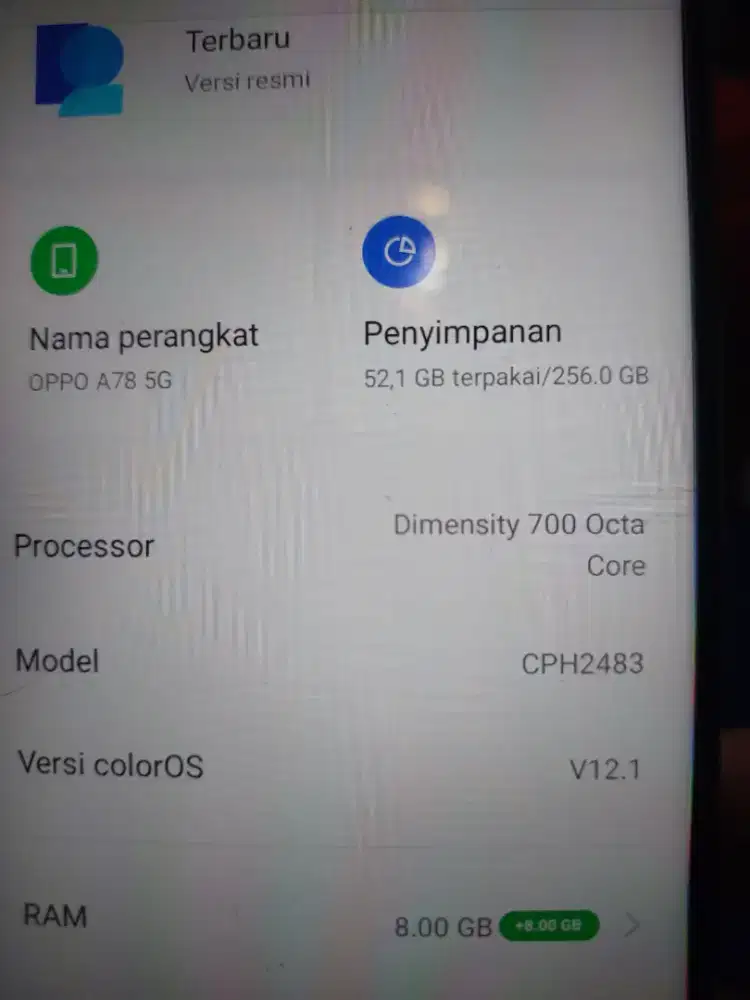 Jual Oppo A78 5G. 8/256gb