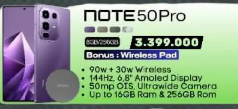 HEADPHONE ANDROID NOTE 50 PRO 8/246GB