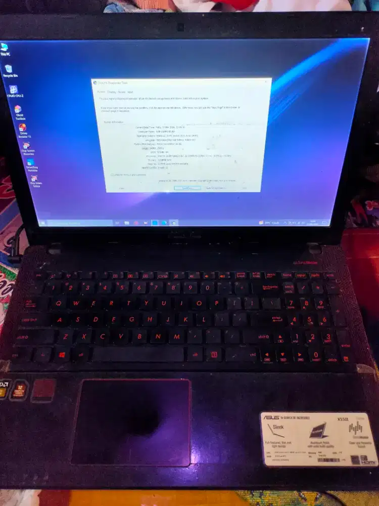 laptop asus babyrog x550i / x550iu