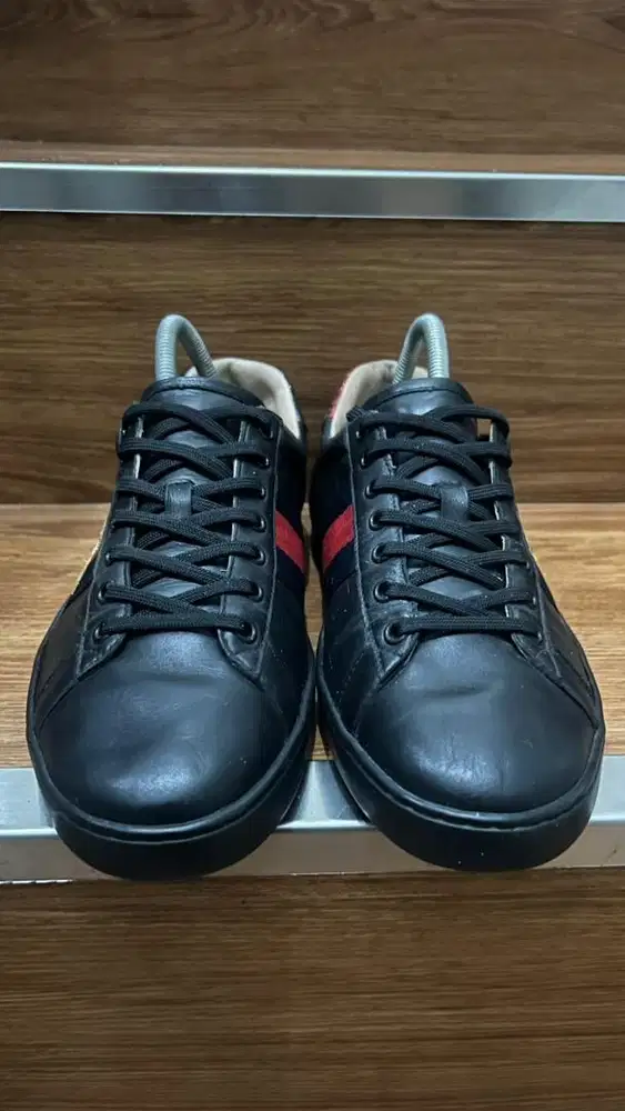 Sepatu GUCCI ACE Bee ITALY Sneakers Black