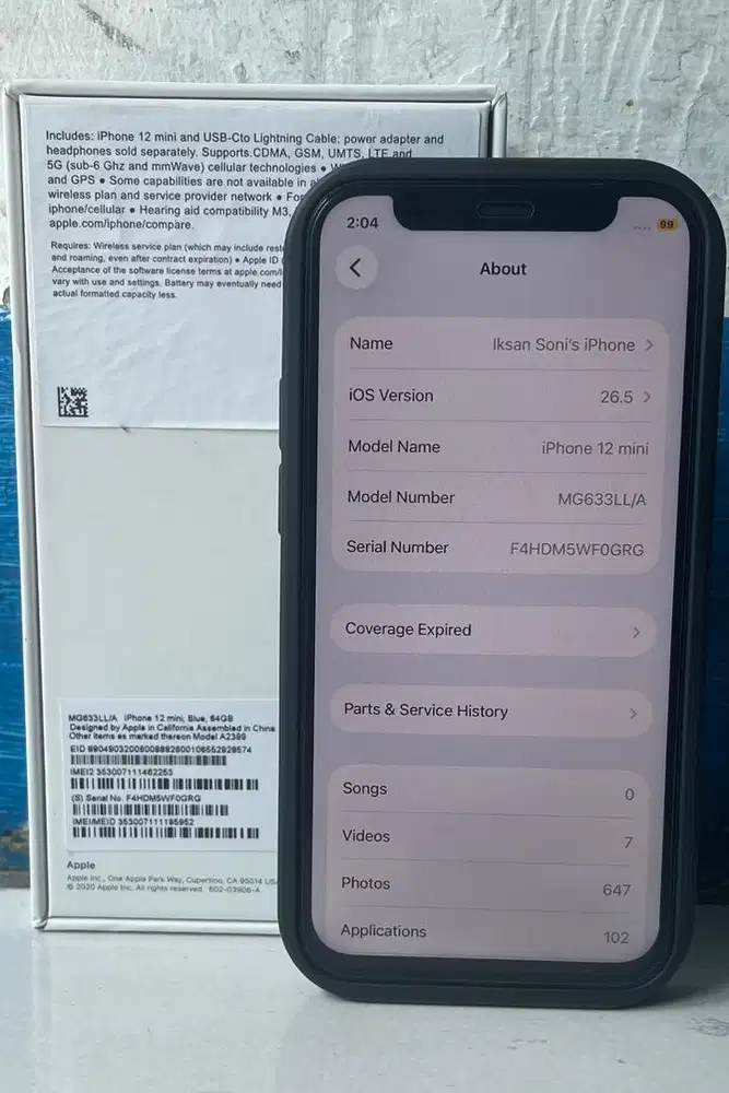 iPhone 12 Mini 64 GB Ex-Inter