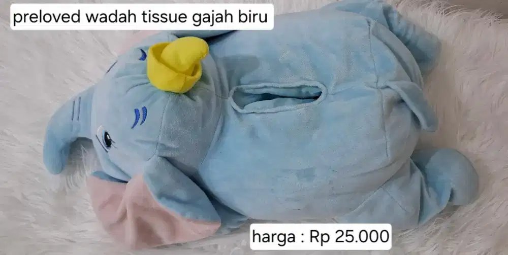 Dijual boneka gajah serbaguna dam tempat tisue gajah preloved