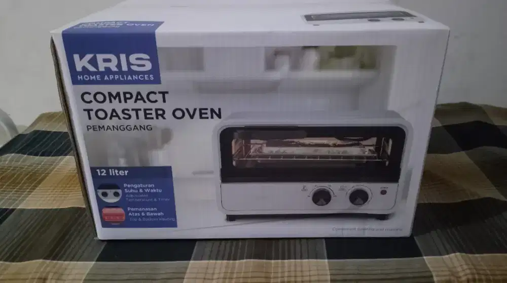 Compact Oven toaster Kris, Kaps 12Lt bisa untuk memanggang dan pemanas