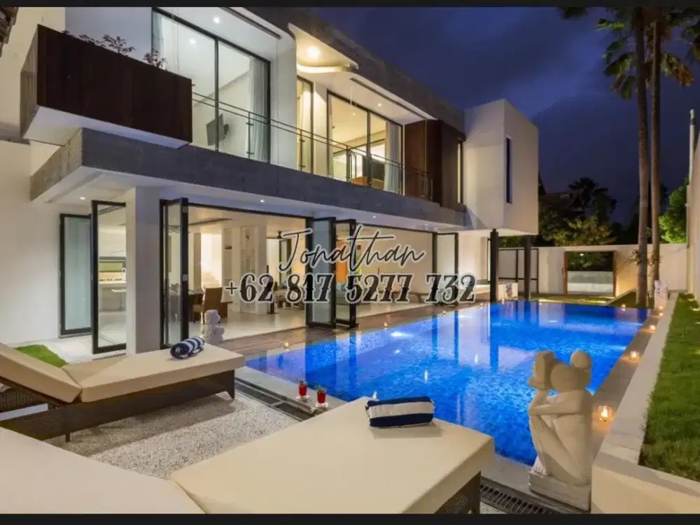 Dijual Villa Mewah SHM 4 Kamar Private Pool Lokasi Prime Dekat Finns Beach Club Berawa Bali