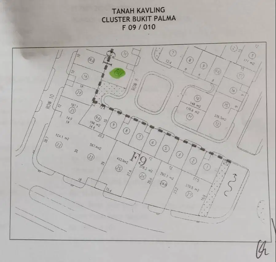 DIJUAL TANAH KAVLING DI BUKIT PALMA SURABAYA LOKASI BAGUS DEPAN TAMAN