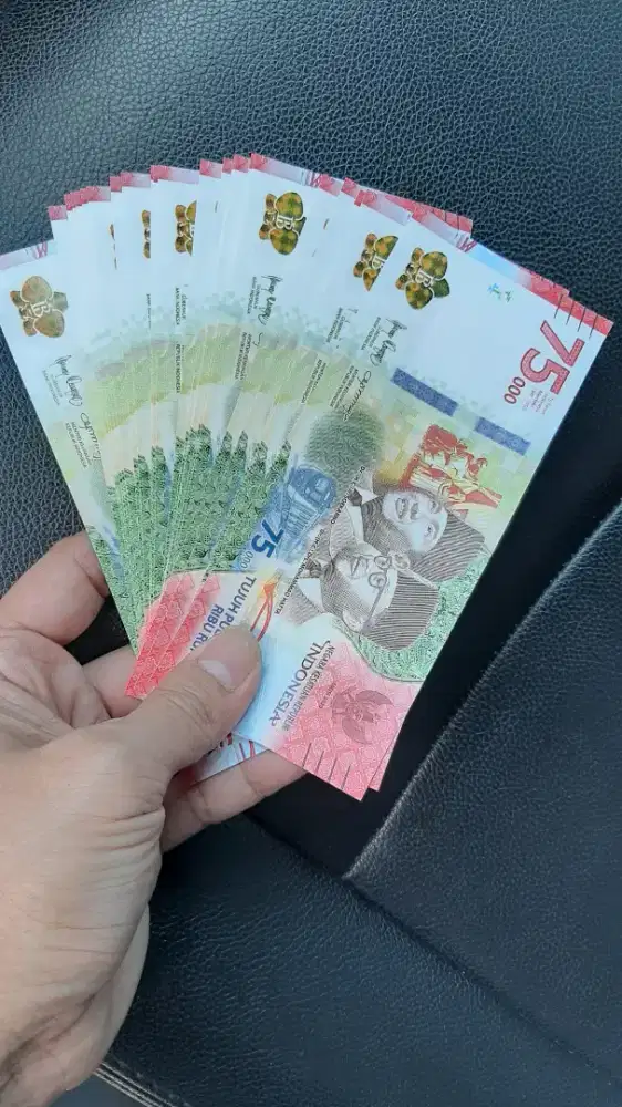 Uang baru edisi kemerdekaa RI nominal tujuh puluh lima ribu