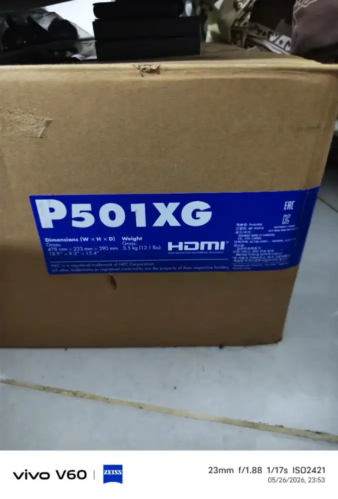 Proyektor NEC P501XG Fulset like new banget baru dipake 17jam