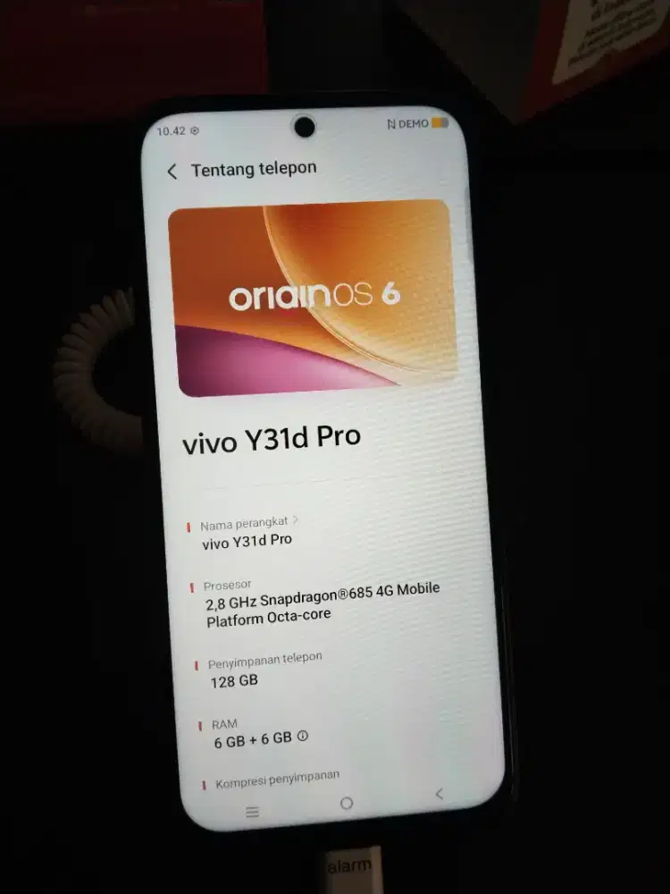 Vivo Y31D pro, 8/128 GB
