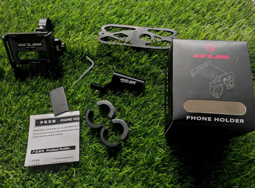 Holder Gub P30 Pro + bracket gepeng Motobar original baru