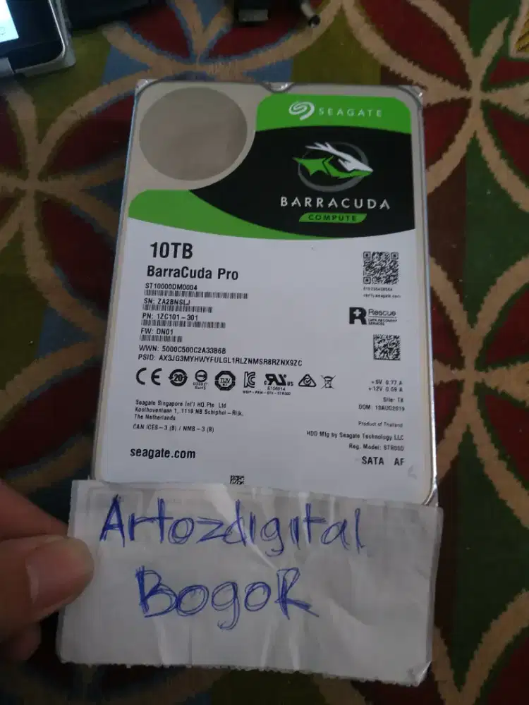 HDD Seagate barracuda pro 10tb sentinel 100% power on time 20 hari