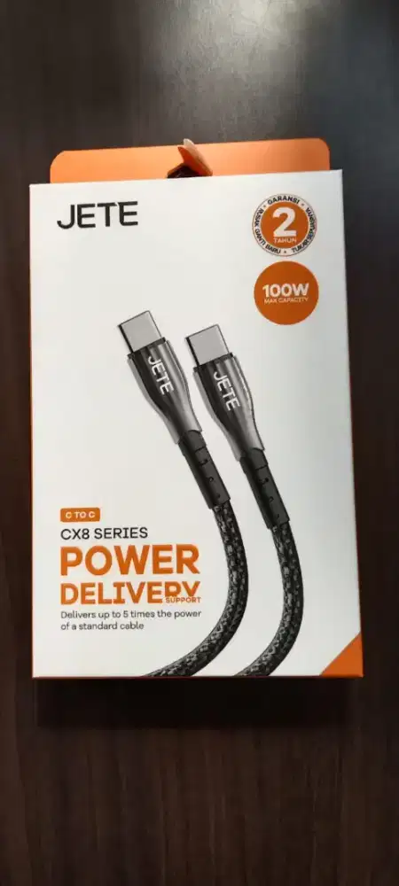Kabel Data Fast Charging JETE CX8 Type C to Type C