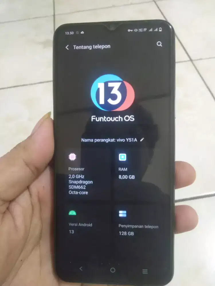 Vivo Y51A Ram 8/128 GB