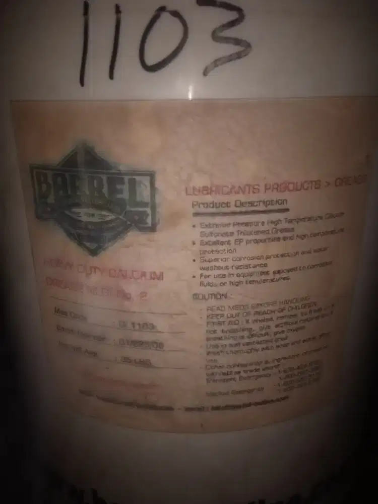 Heavy duty calcium Grease//gemuk