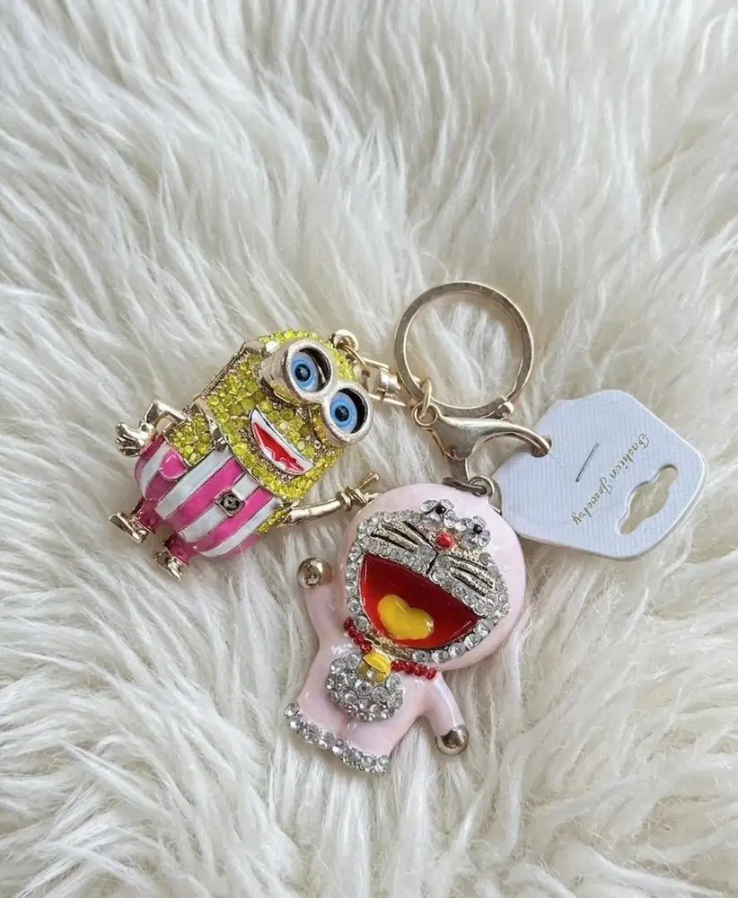 Minion & Doraemon Keychain