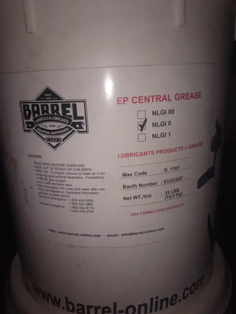 Ep central Grease ngli o / gemuk