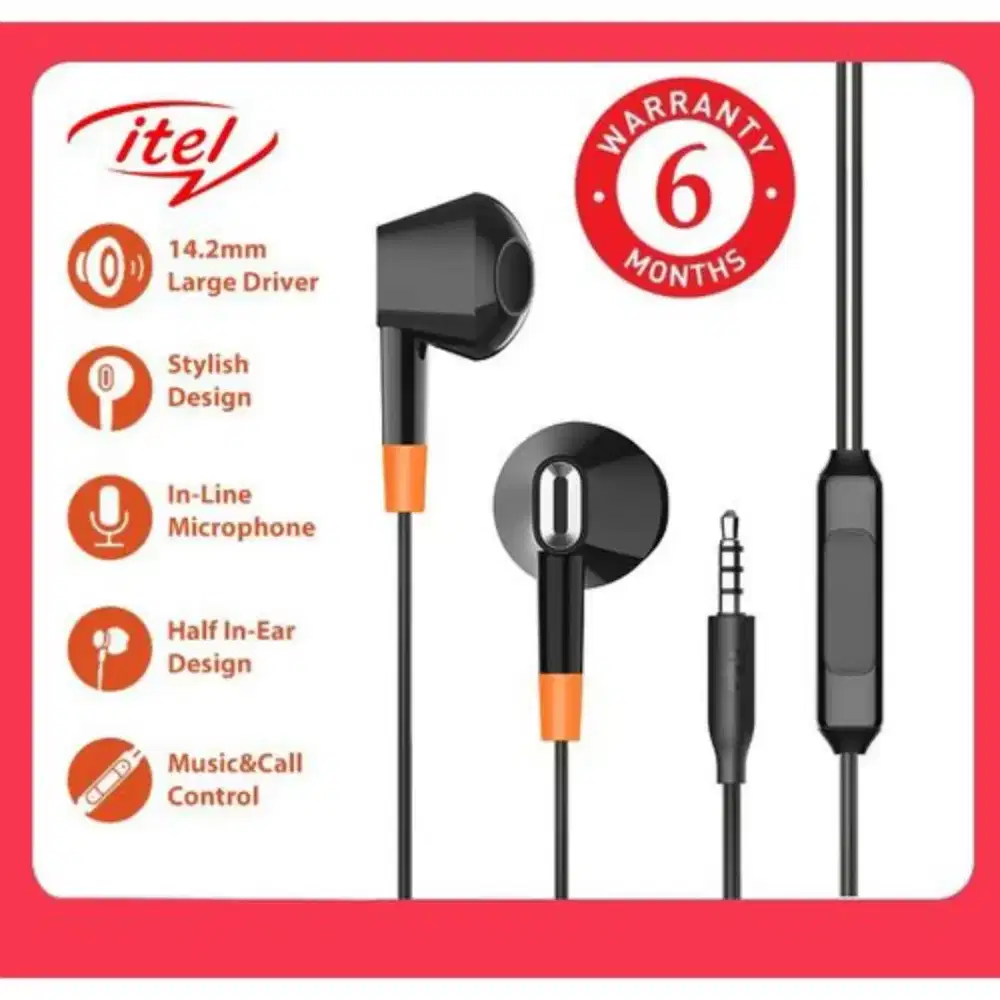 Itel Earphone E11 New Garansi Resmi Promo Bandung