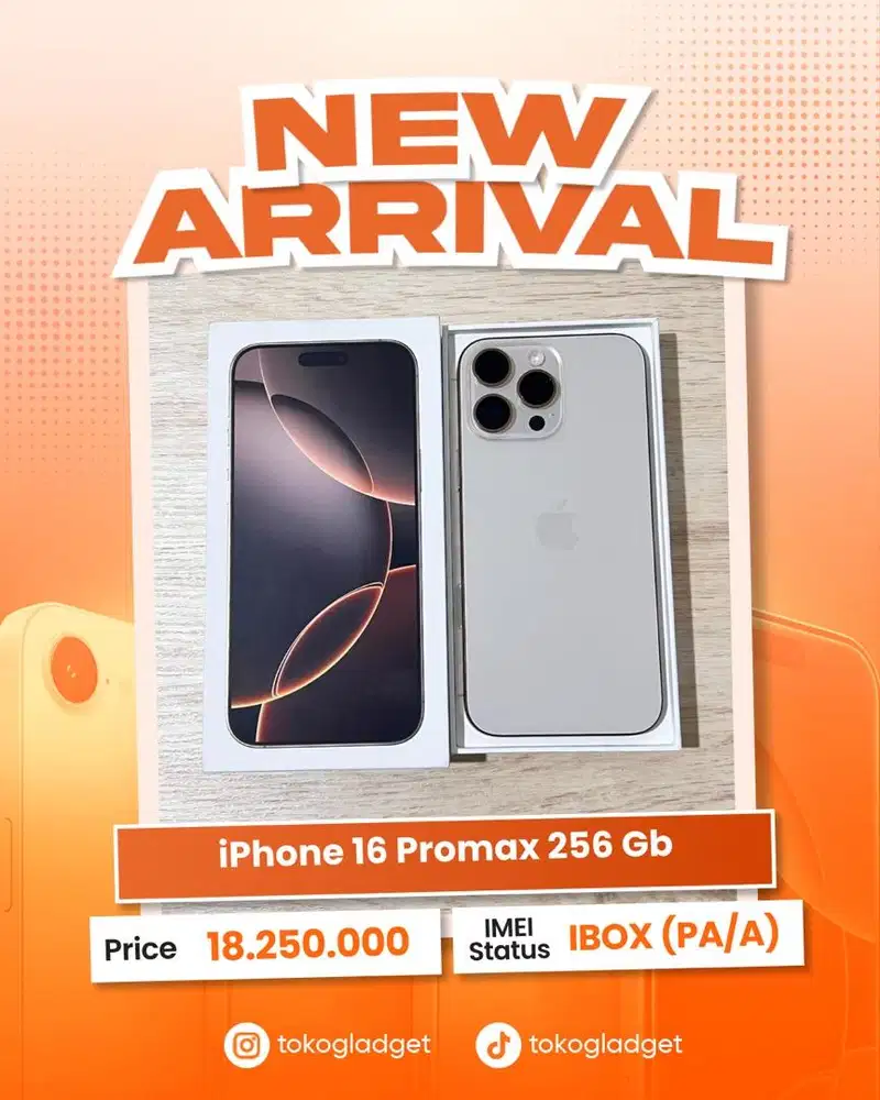 iPhone 16 Promax 256 Gb ex IBOX