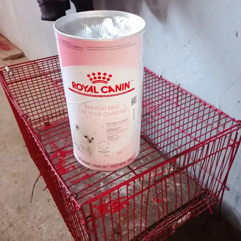 Susu anak kucing belinya 300an masih baru segel exp 2027+kandang