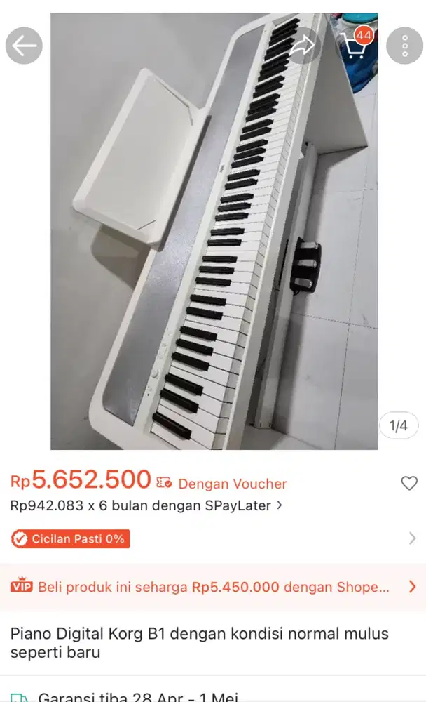 DIJUAL PIANO DIGITAL KORG B1