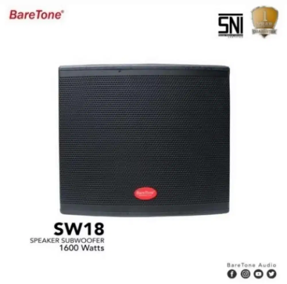DIJUAL SUBWOOFER AKTIF 18 INCH BARETONE PROFESSIONAL AUDIO