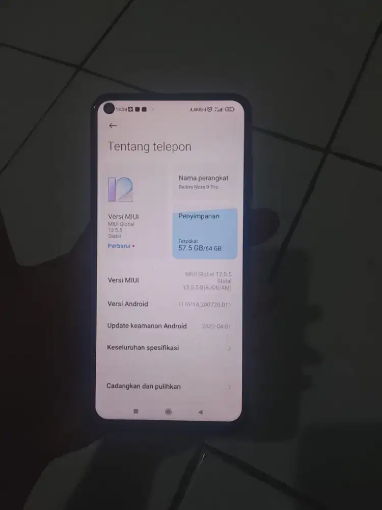 REDMI NOTE 9 4+1/64