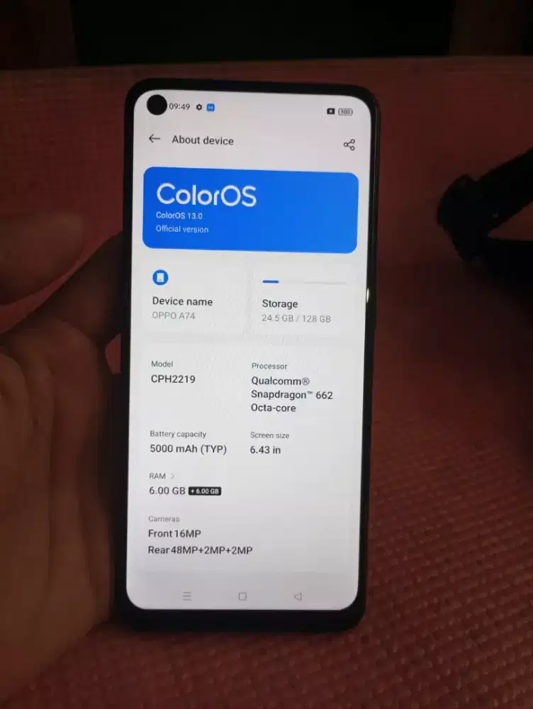 Oppo A74 Ram 6+6/128