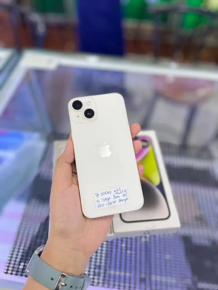 iPhone 14 128Gb Starlight Resmi iBox