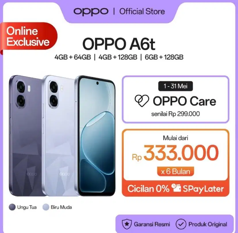 OPPO A6T ram 6/128gb