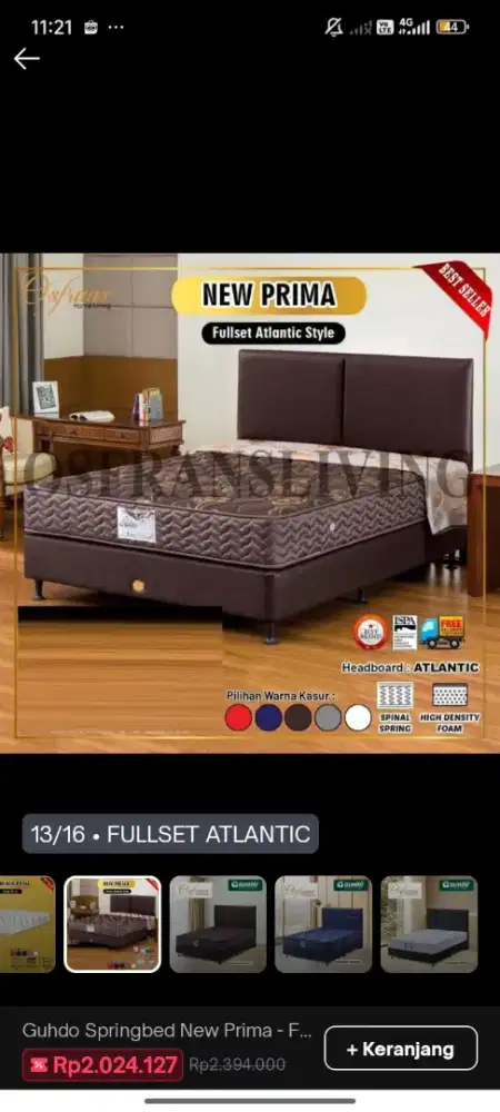 Guhdo Springbed New prima 15-fullset prospine style 160x200