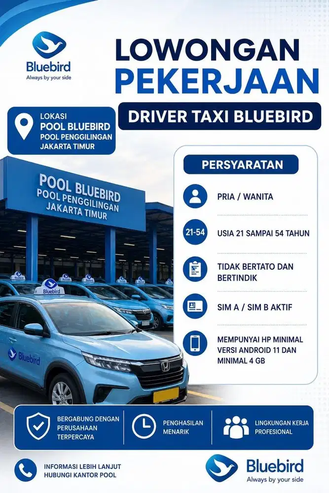 Lowongan Driver Pt BluebirdGroup