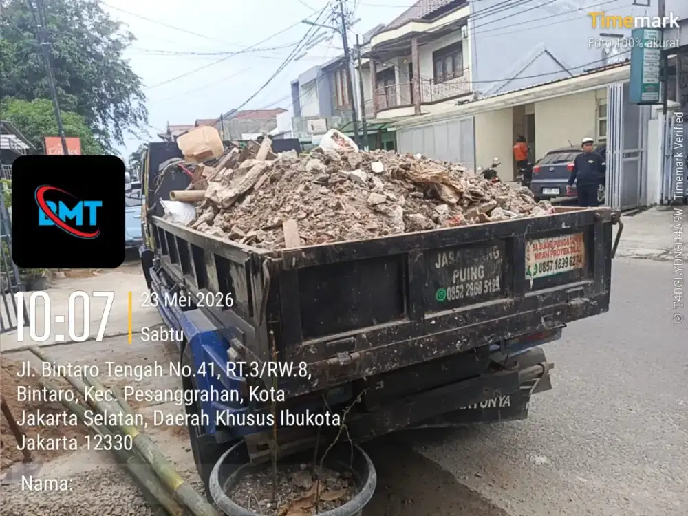 Jasa buang puing dan angkut sampah