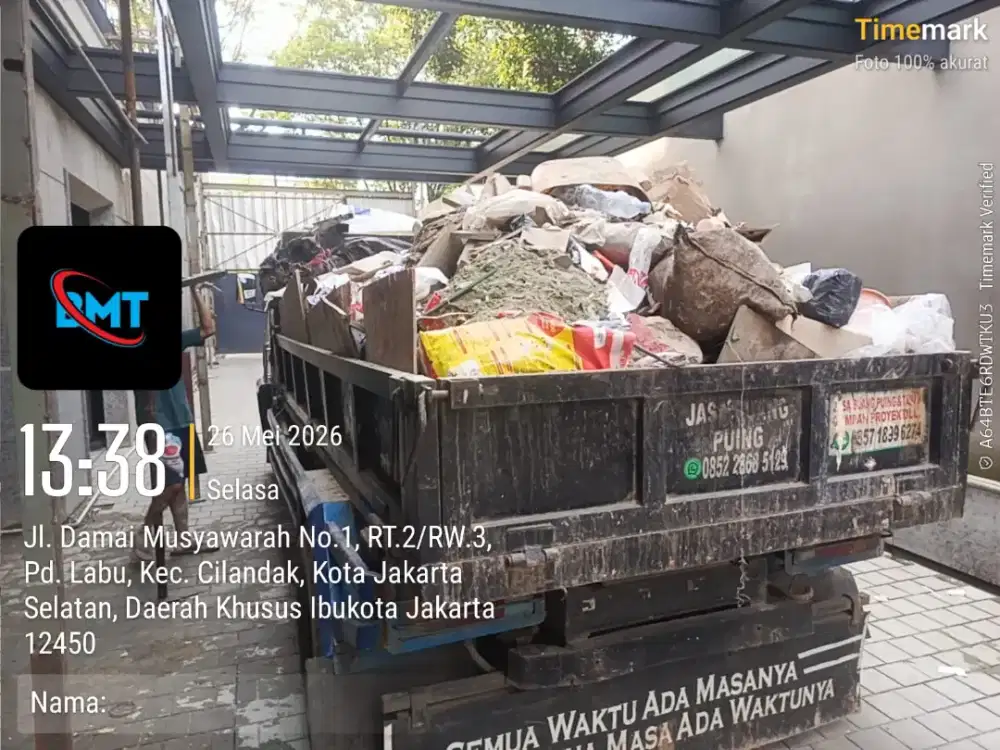 Jasa buang puing dan buang sampah