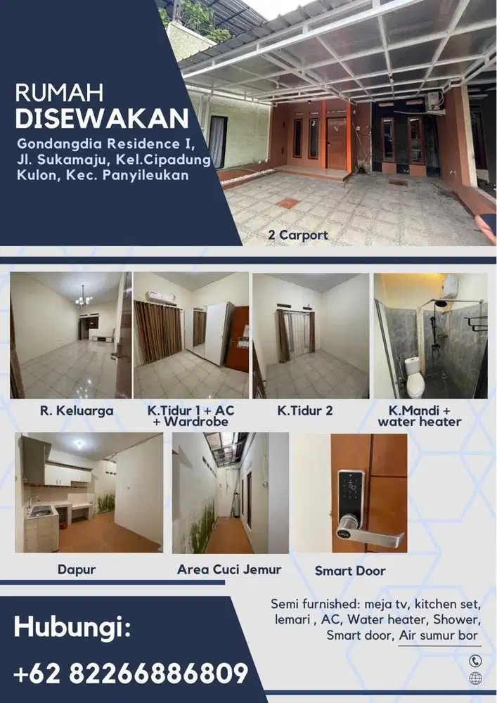 Disewakan rumah dalam cluster