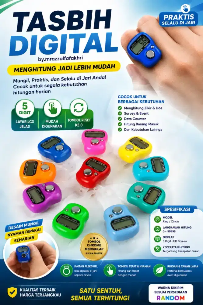 Terlaris! Tasbih Digital LED