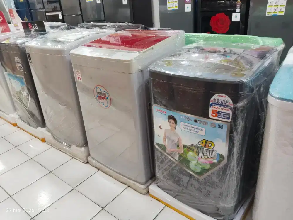 Mesin cuci Garansi Resmi. Cicilan tanpa DP  Syarat cukup KTP