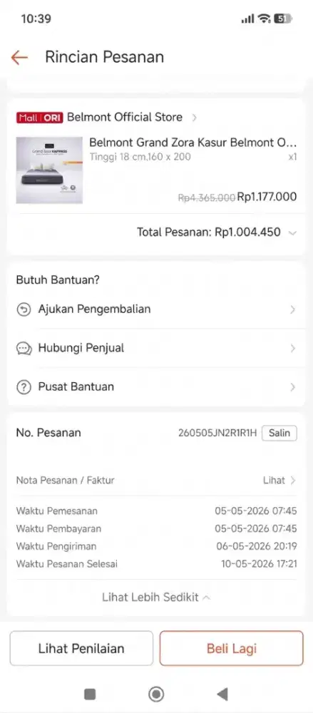 Kasur busa preloved