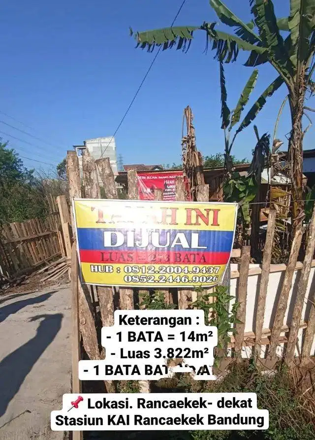 Dijual tanah di Rancaekek dekat dengan stasiun