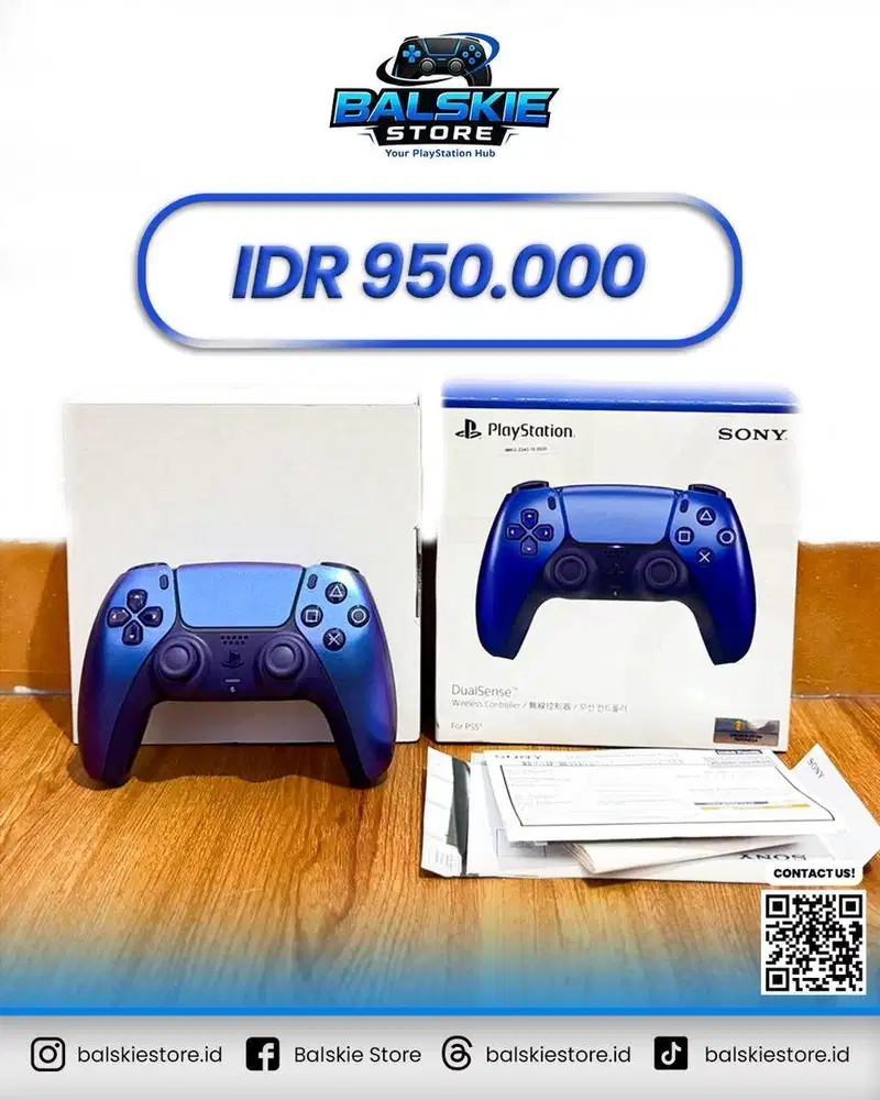 DUALSENSE CHROMA INDIGO GARANSI RESMI SONY INDONESIA