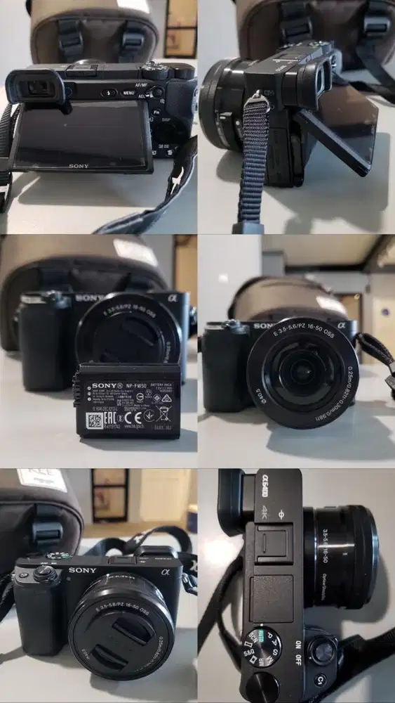 KAMERA SONY A 6400 + lensa sony SELP1650 ( Shutter dikit )