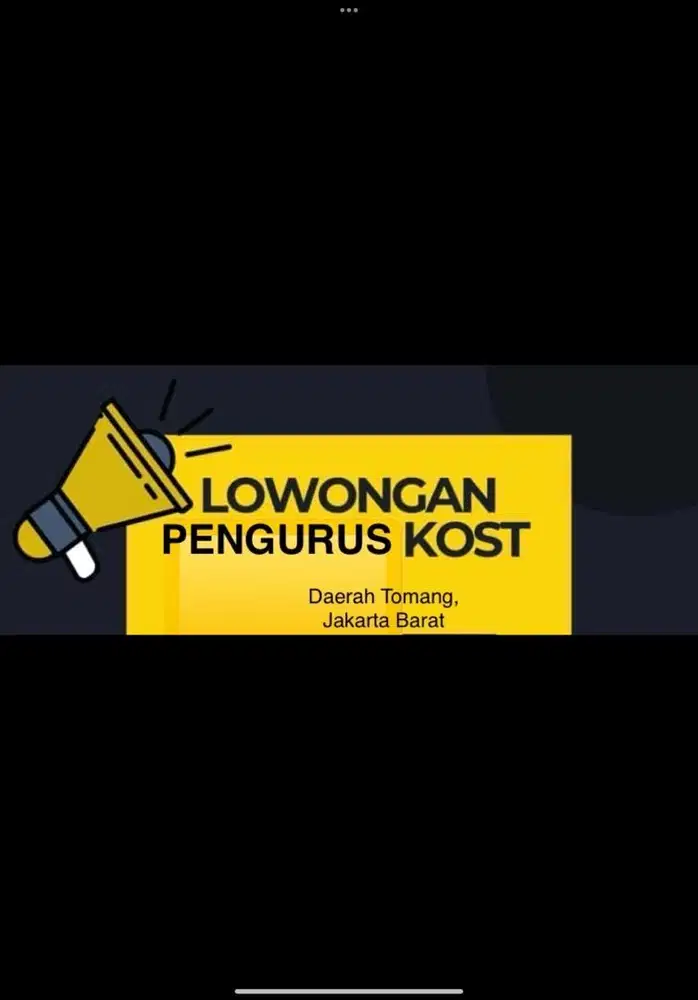 PENGURUS KOST, Tomang, Jakarta Barat