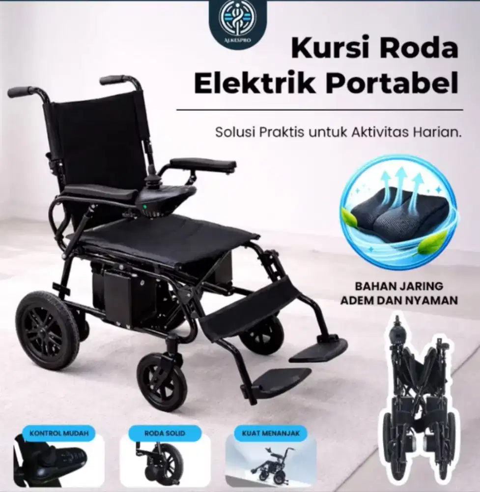 Dijual kursi roda elektrik baru (segel)